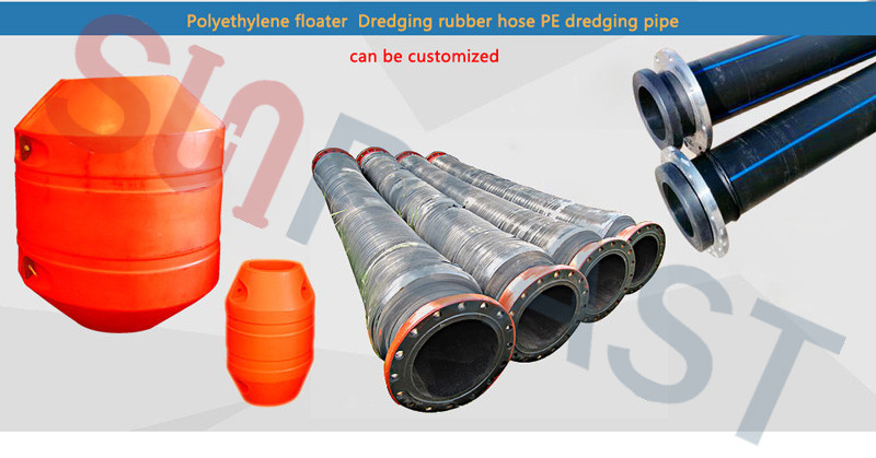 Tubo de dragado de HDPE-pipe floats-Rubber hoses